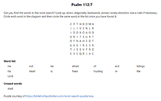 Psalm 113:4 Word Search Puzzle