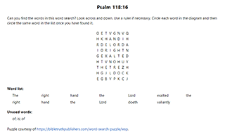 Psalm 119:74 Word Search Puzzle