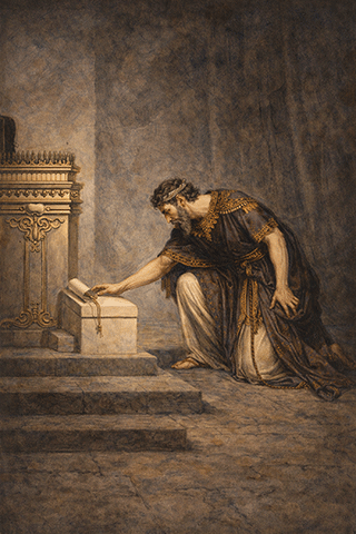 Hezekiah Laying the Letter before the Lord