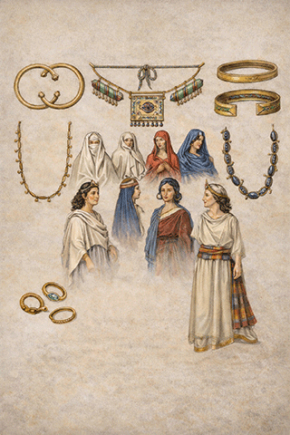 Ornaments worn by women in ancient times