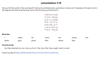 Lamentations 1:19 Word Search Puzzle