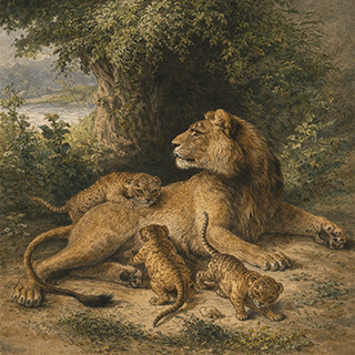 Lioness and Whelps