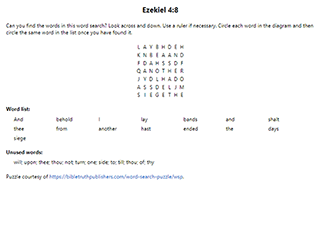 Ezekiel 4:8 Word Search Puzzle