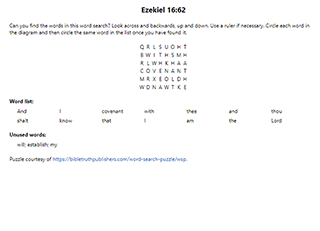 Ezekiel 16:62 Word Search Puzzle