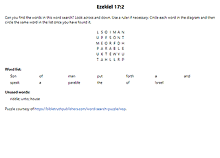 Ezekiel 17:2 Word Search Puzzle
