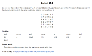 Ezekiel 38:9 Word Search Puzzle