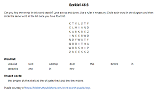 Ezekiel 46:3 Word Search Puzzle