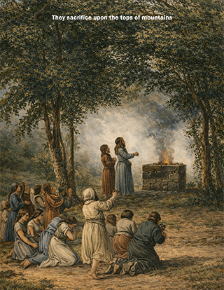 They Sacrifice upon the tops of mountains