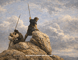 As Troops of Robbers wait for a man