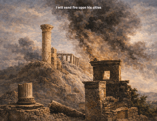 I will send fire upon his cities