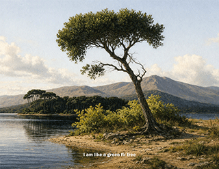 I am like a green fir tree