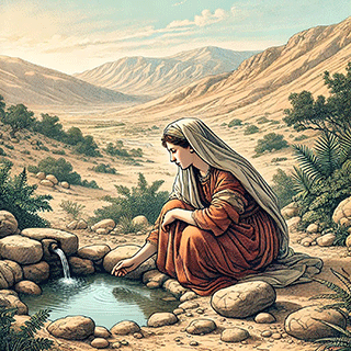 Hagar in the wilderness