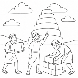 Tower of Babel being built