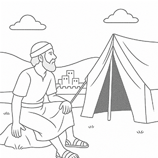 Lot camped by Sodom