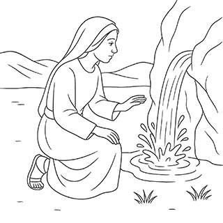 Hagar by the fountain of water