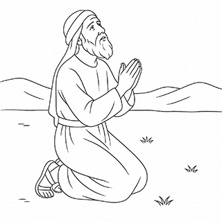 Abram praying to God