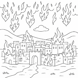 Sodom burning