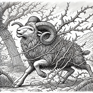 Ram caught in a ticket