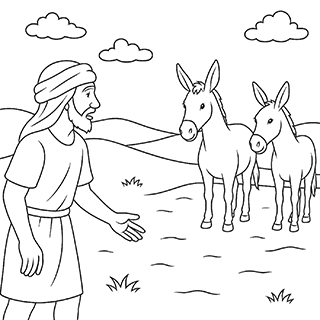 Anah finding mules in the desert