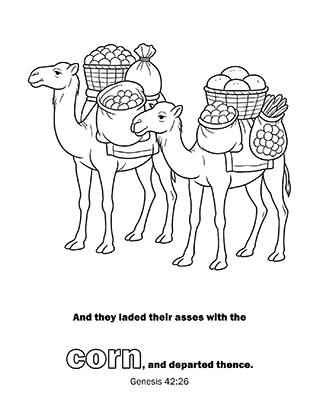Jacob's sons going for corn