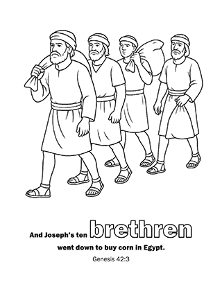 Jacob's sons going for corn