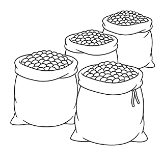 Sacks of corn