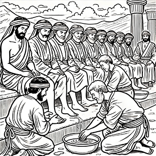 Joseph's brethern feet washed