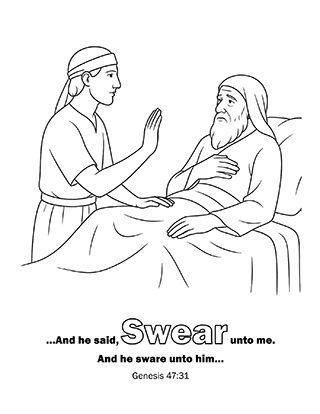 Joseph swearing to Jacob