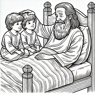 Jacob blessing Joseph's son