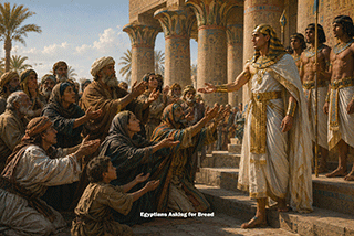 Egyptians asking for bread