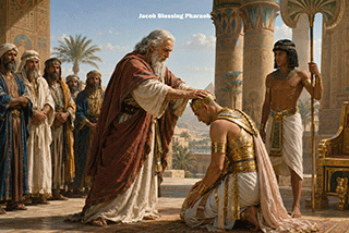 Jacob blessing Pharaoh