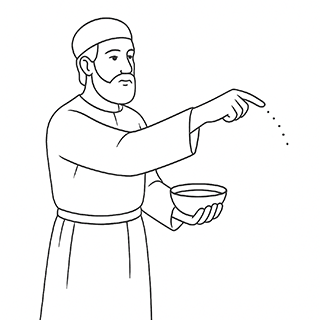 Priest Sprinkling Blood