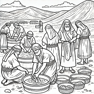 Levites washing their clothes