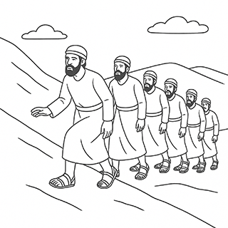 Israelites Going up the Mount