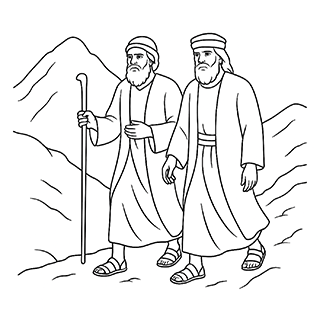 Moses and Eleazer Coming Down Mount Hor