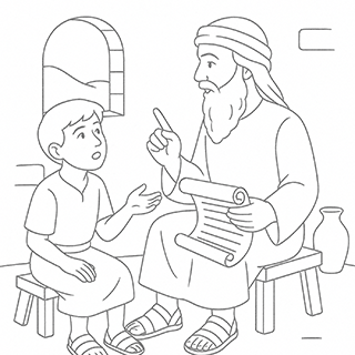 Son asking his father about the law