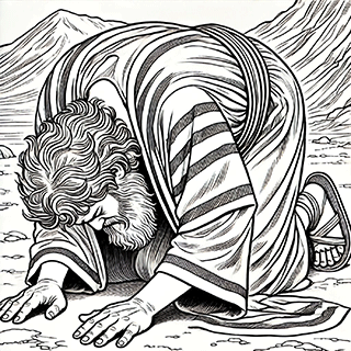 Moses fell down on his face