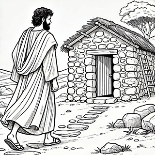 Man returning to his house