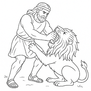 Samson Slaying a Lion