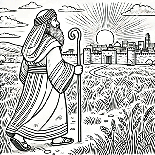 Old man Coming in from the Field