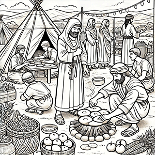 Israelites Preparing Food for the Journey