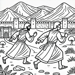 Spies Fleeing to the Mountains