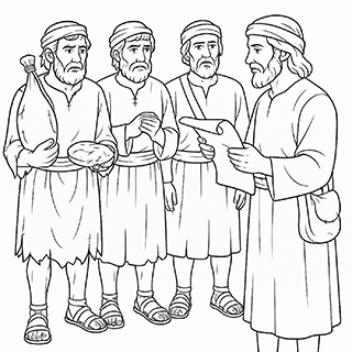 Gibeonites coming to Joshua
