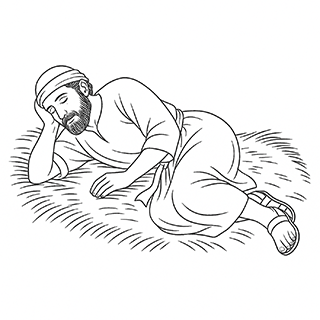 Boaz Sleeping in the Threshing Floor