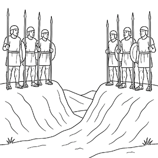 Armies Standing on Opposite Mountains
