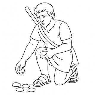 David Choosing Five Stones