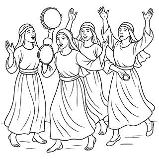 Women Dancing and Singing in the Streets