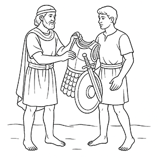 Jonathan Giving David his Armor and Clothes