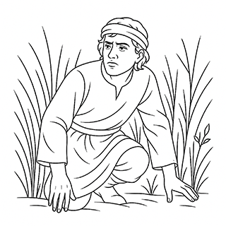 David Hiding in the Field