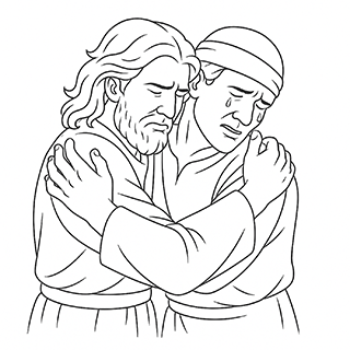 David and Jonathan Weeping Together